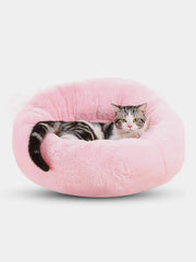 Pink Plush Pet Bed